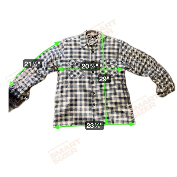 Y.U.M.A. men’s Blue White Plaid insulated Button-Up Shirt jacket size L (O122) - Picture 8 of 8